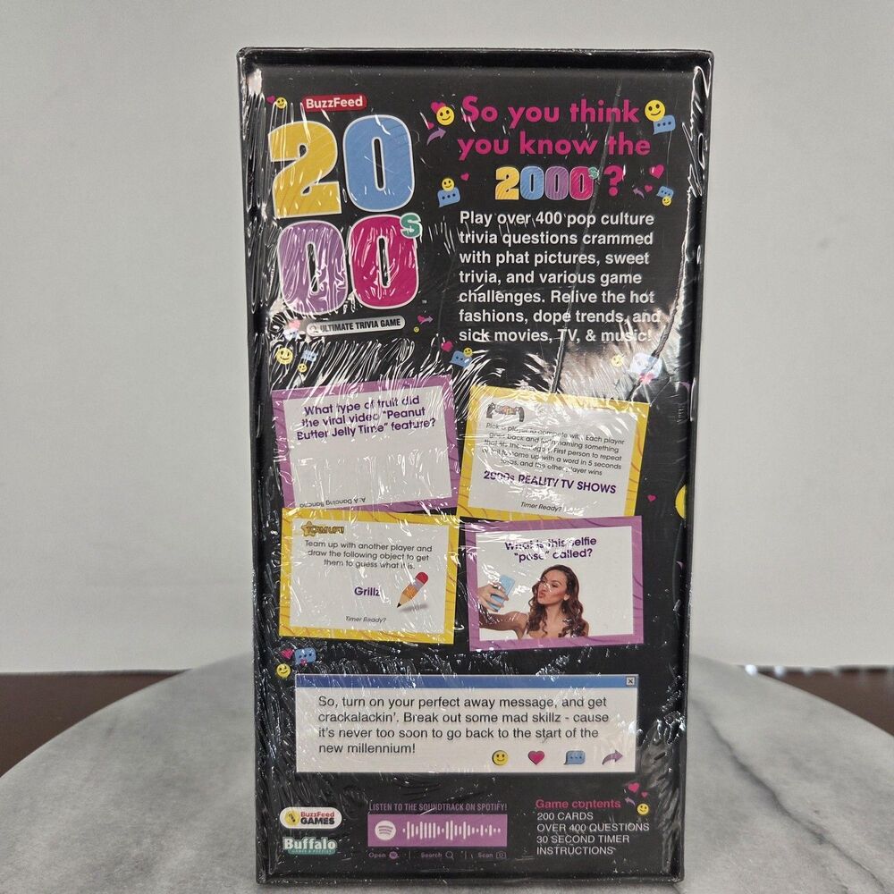 Buffalo Games BuzzFeed 2000s Ultimate Trivia Party Game 400+ Qs New Sealed - Picture 2 of 6